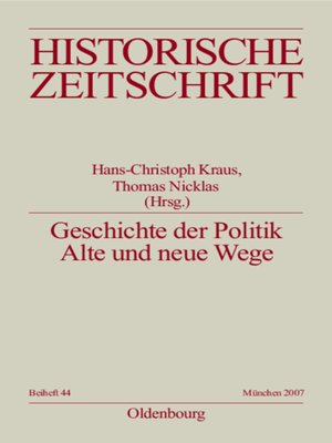 cover image of Geschichte der Politik